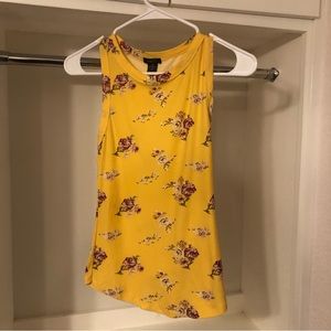 Rue21 yellow floral tank top